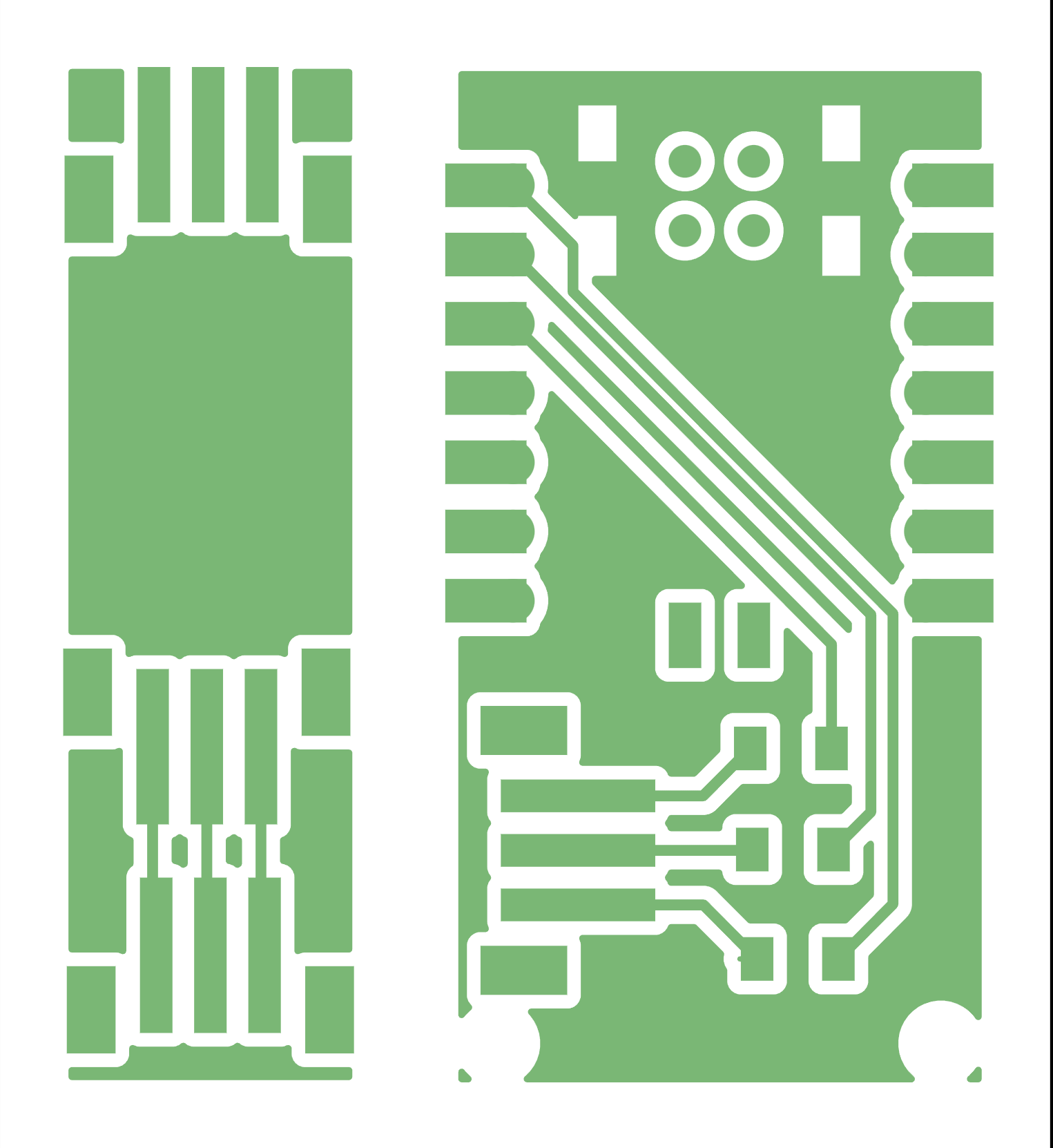 Copper traces export for milling